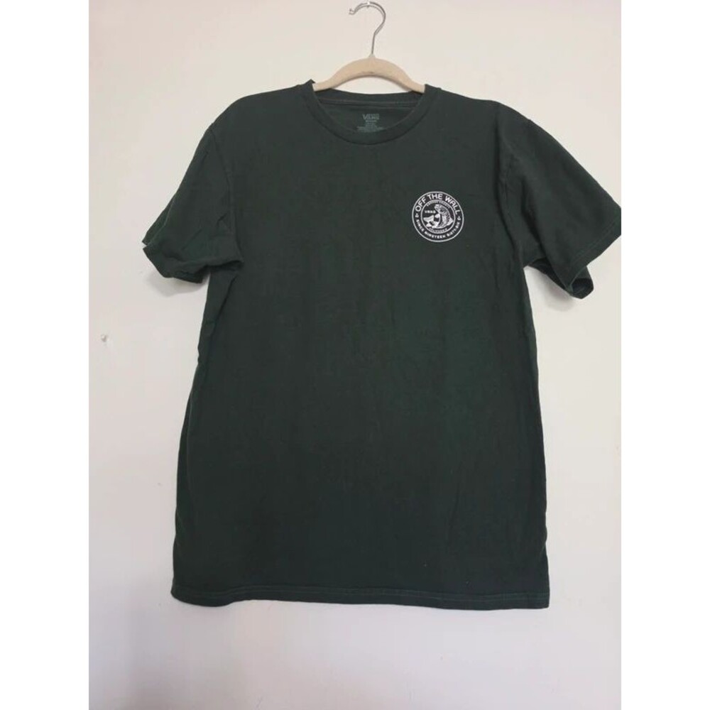 Men's Vans Dark Green Graphic T-Shirt Size Medium Fish